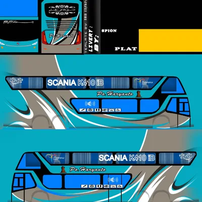 Livery bussid sdd po. Haryanto biru laut