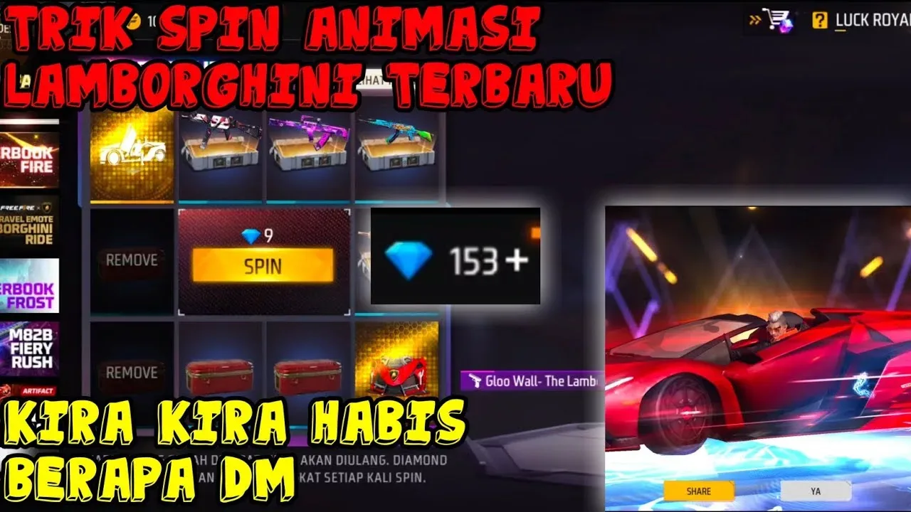 Cara mendapatkan gloo wall the lamborghini shield ff