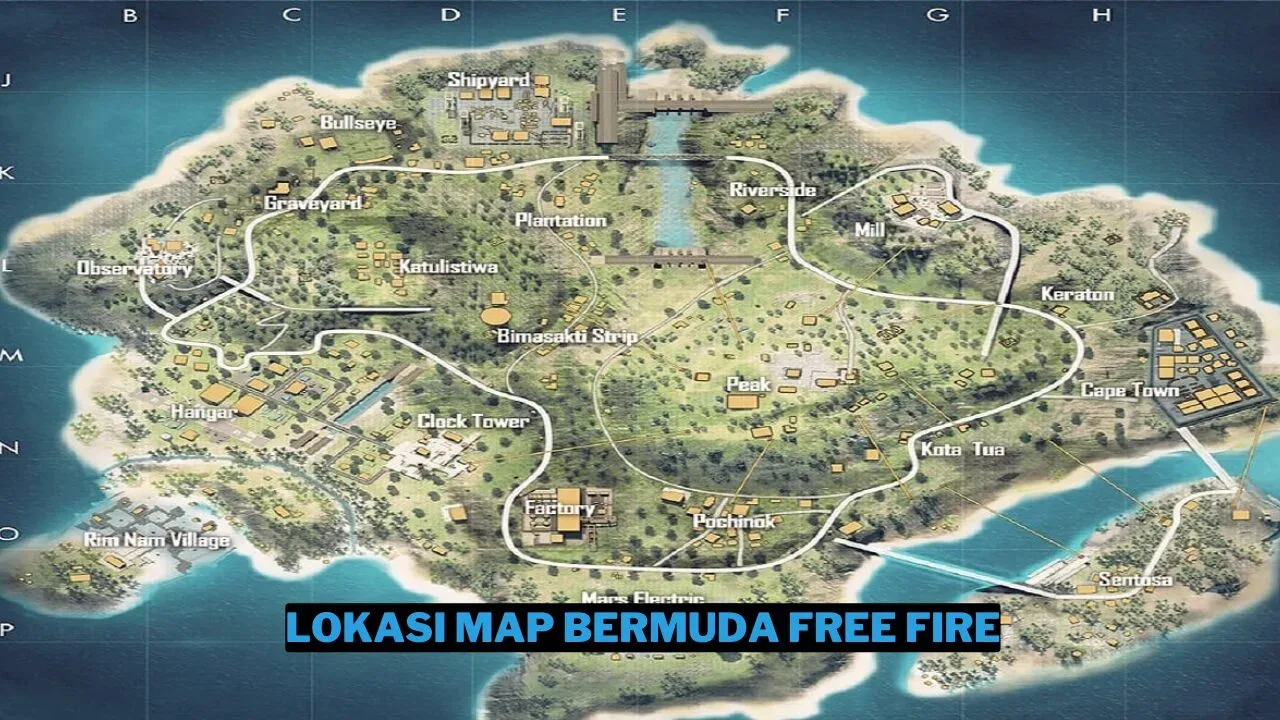 Daftar lengkap lokasi di map bermuda free fire