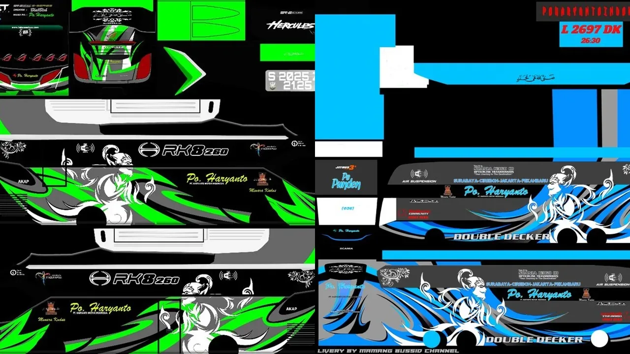 50+ mod bussid po haryanto hd full anim & strobo gamedaim