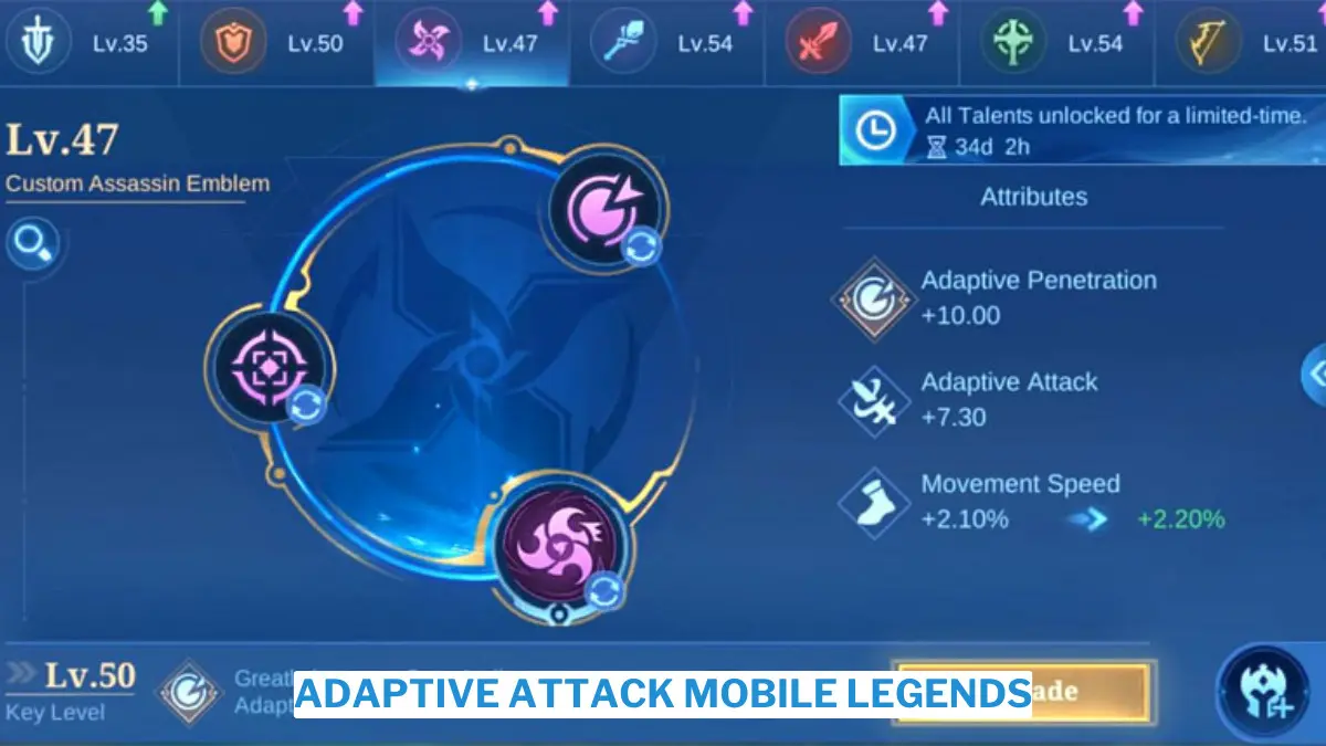 Arti adaptive attack mobile legends (ml)